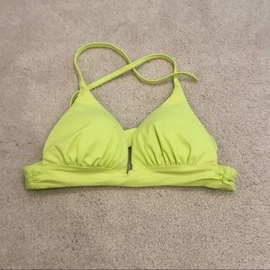 Victoria Secret Neon Green Halter Push Up Swim Top